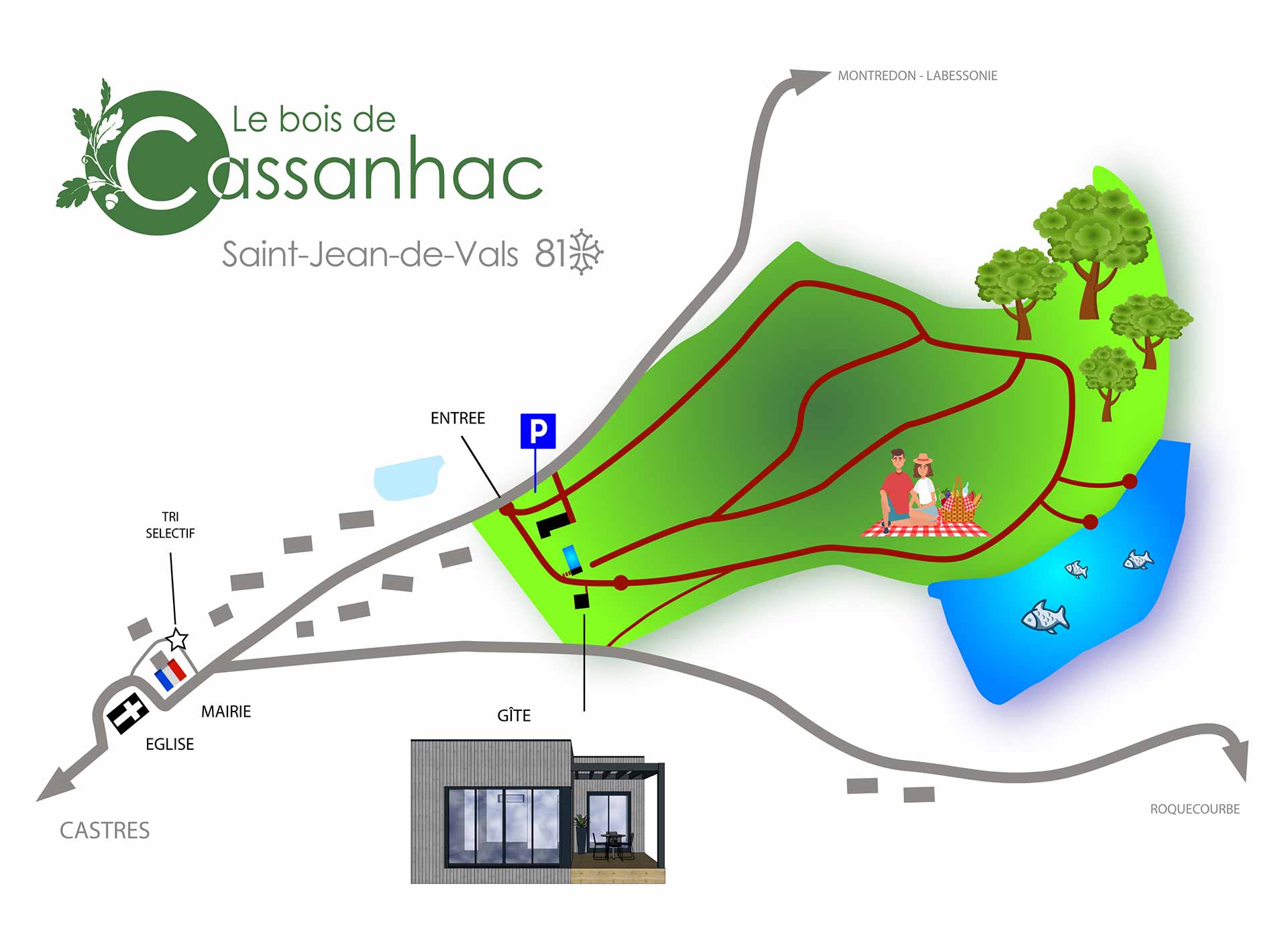 Plan du domaine de Cassanhac